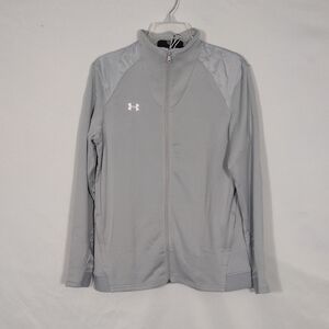 NWT Under Armour Grey Command Warmup Full Zip Loose Womens Size Medium